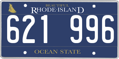RI license plate 621996