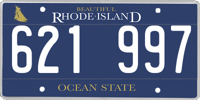 RI license plate 621997