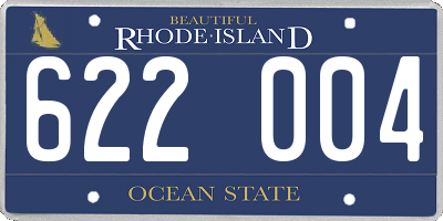 RI license plate 622004