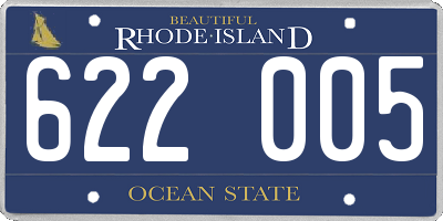 RI license plate 622005