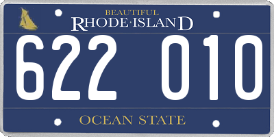 RI license plate 622010