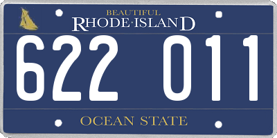 RI license plate 622011