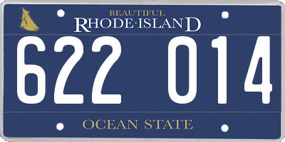 RI license plate 622014
