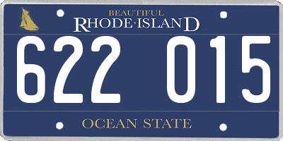 RI license plate 622015