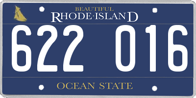 RI license plate 622016