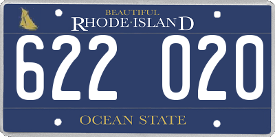 RI license plate 622020