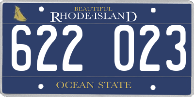RI license plate 622023