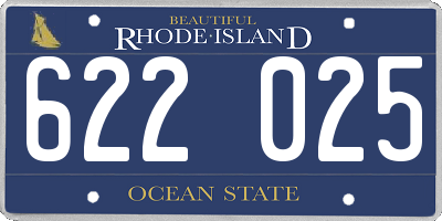 RI license plate 622025