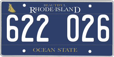 RI license plate 622026