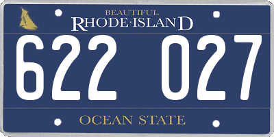 RI license plate 622027