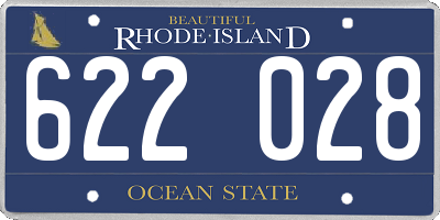 RI license plate 622028