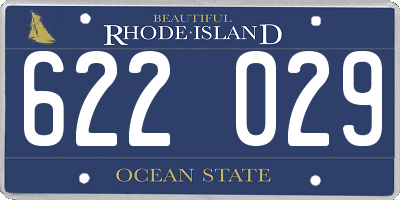 RI license plate 622029