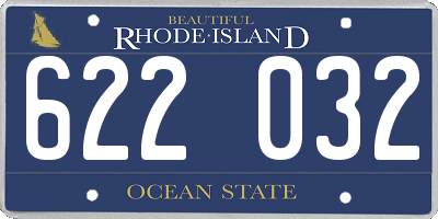 RI license plate 622032