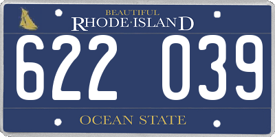 RI license plate 622039