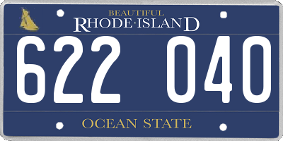 RI license plate 622040