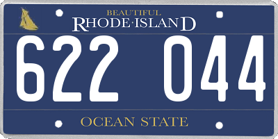 RI license plate 622044