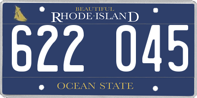 RI license plate 622045