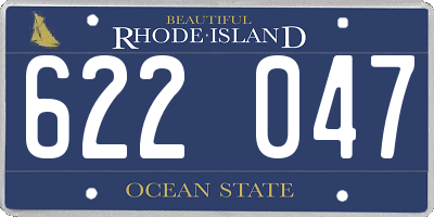RI license plate 622047