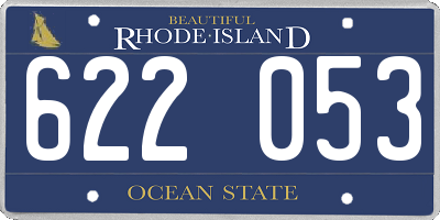 RI license plate 622053