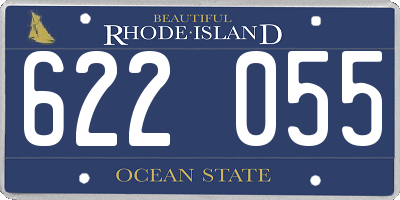 RI license plate 622055