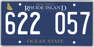RI license plate 622057