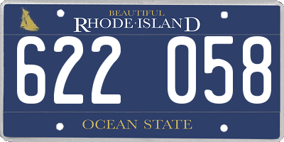 RI license plate 622058