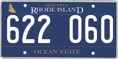 RI license plate 622060