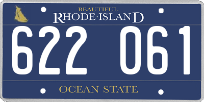 RI license plate 622061