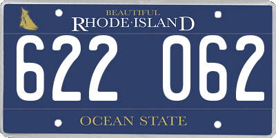 RI license plate 622062