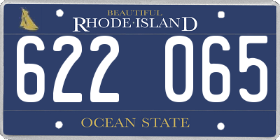 RI license plate 622065