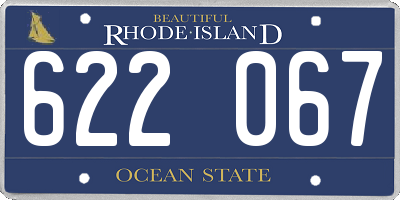 RI license plate 622067