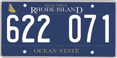 RI license plate 622071