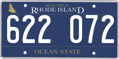 RI license plate 622072