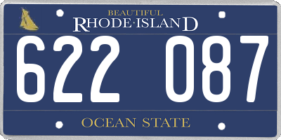 RI license plate 622087