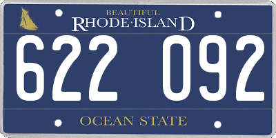 RI license plate 622092