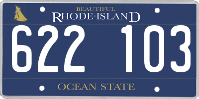 RI license plate 622103
