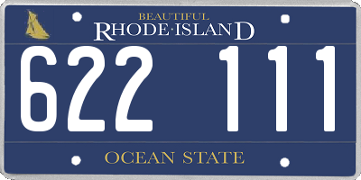 RI license plate 622111