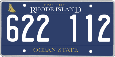 RI license plate 622112