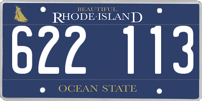RI license plate 622113
