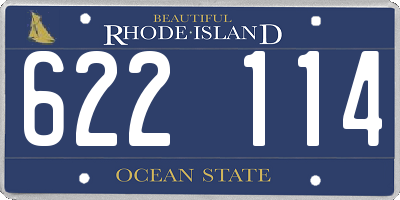 RI license plate 622114