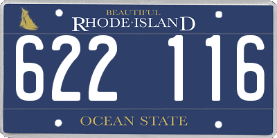 RI license plate 622116