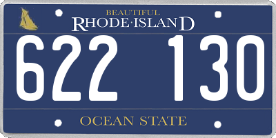 RI license plate 622130