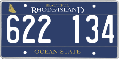 RI license plate 622134