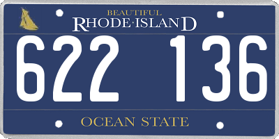 RI license plate 622136