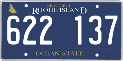 RI license plate 622137