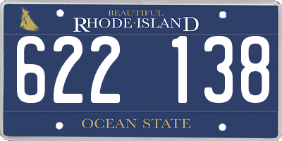 RI license plate 622138