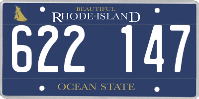 RI license plate 622147