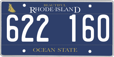 RI license plate 622160
