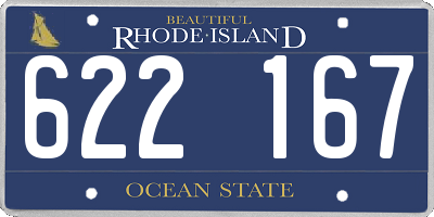 RI license plate 622167