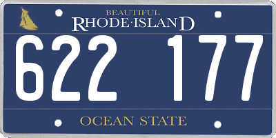 RI license plate 622177